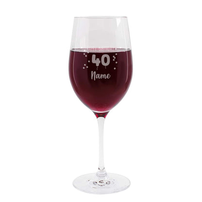 Weinglas mit Gravur zum 40. Geburtstag kleine Geschenkidee