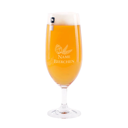 Bierglas Pilstulpe mit Name graviert