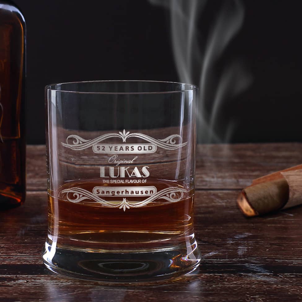 Whiskyglas mit Gravur