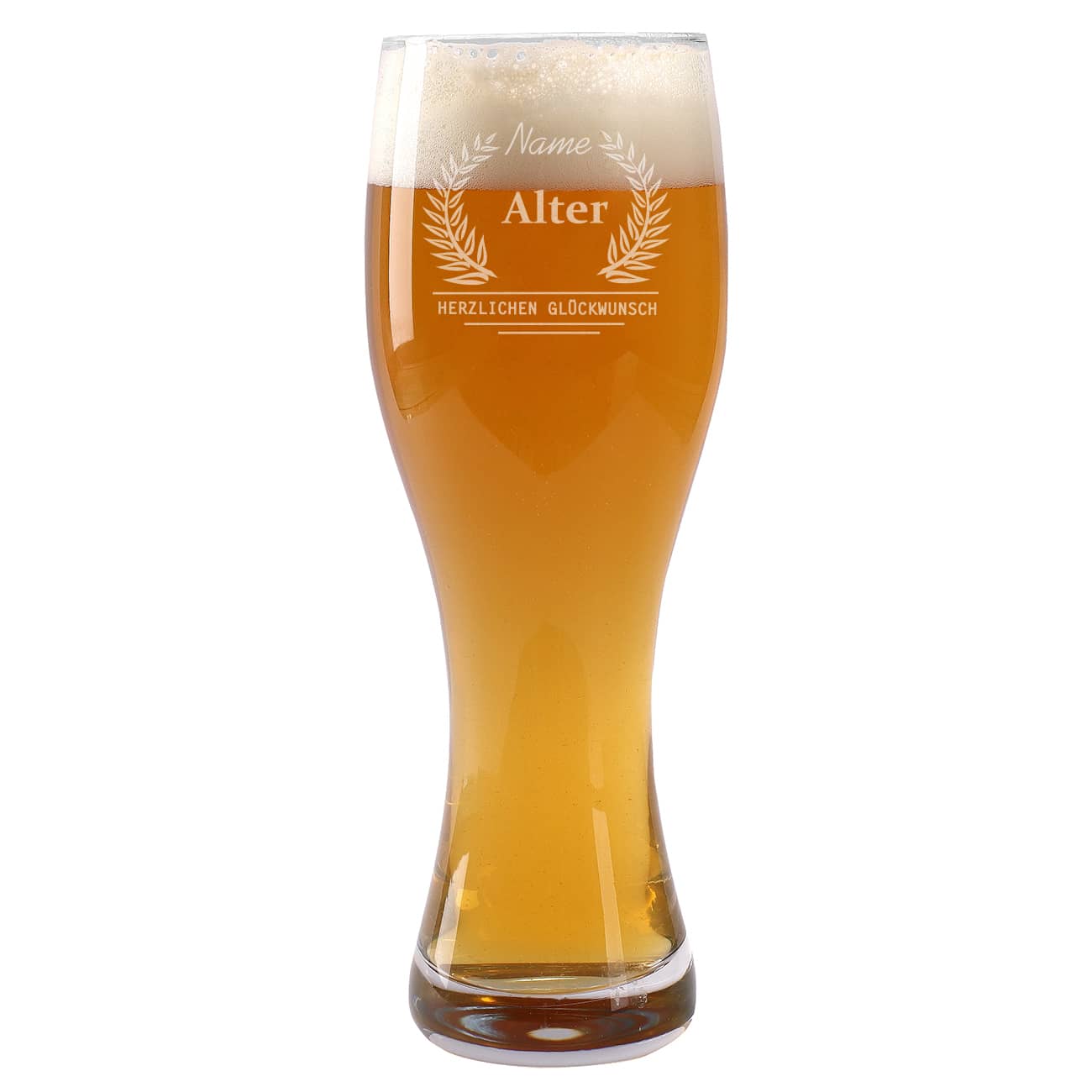 Geburtstagsbierglas mit persönlicher Gravur