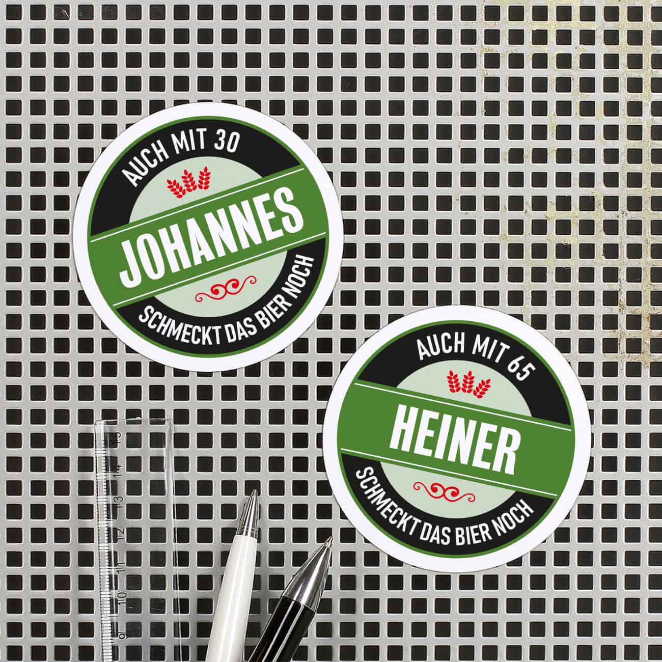 Kühlschrankmagnete mit Name und Alter der Beschenkten