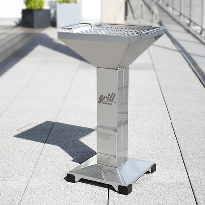 Thüros T2 Kaminzuggrill aus Edelstahl für Grillmeister mit Gravur | Hochwertiger Grill als Geschenk