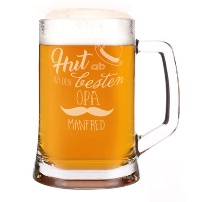 persönlich gravierter Bierseidel für den besten Opa