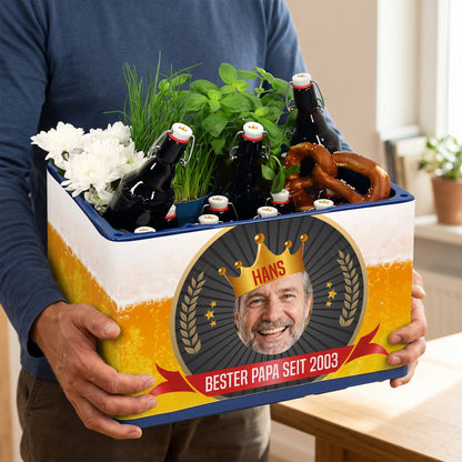 DIY Set für Bierkasten-Banderole zum Vatertag mit Aufkleber