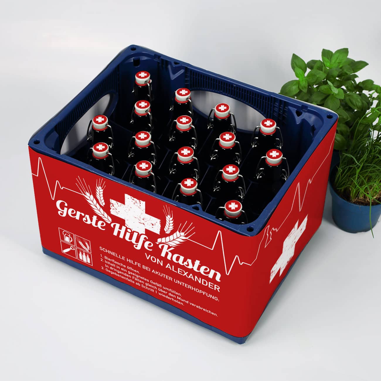 DIY-Set "Gerste Hilfe Kasten" mit Ihren Wunschnamen bedruckt