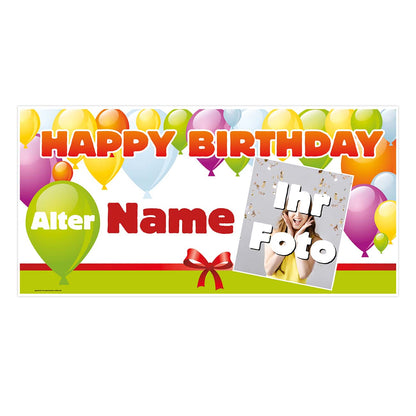 personalisiertes Foto-Banner zum Geburtstag