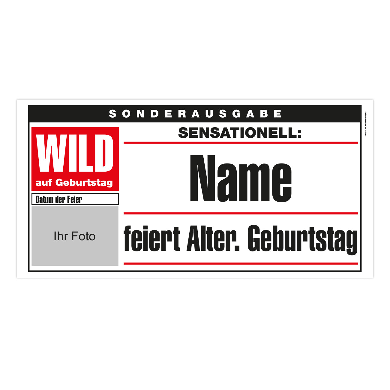 Großes Banner - Geburtstagszeitung 