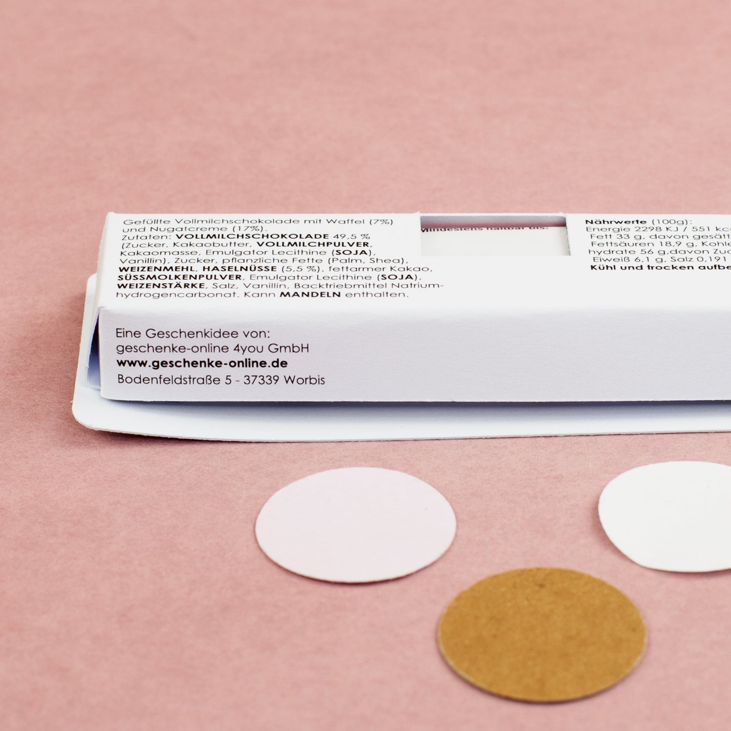 Detailansicht personalisierte duplo Verpackung