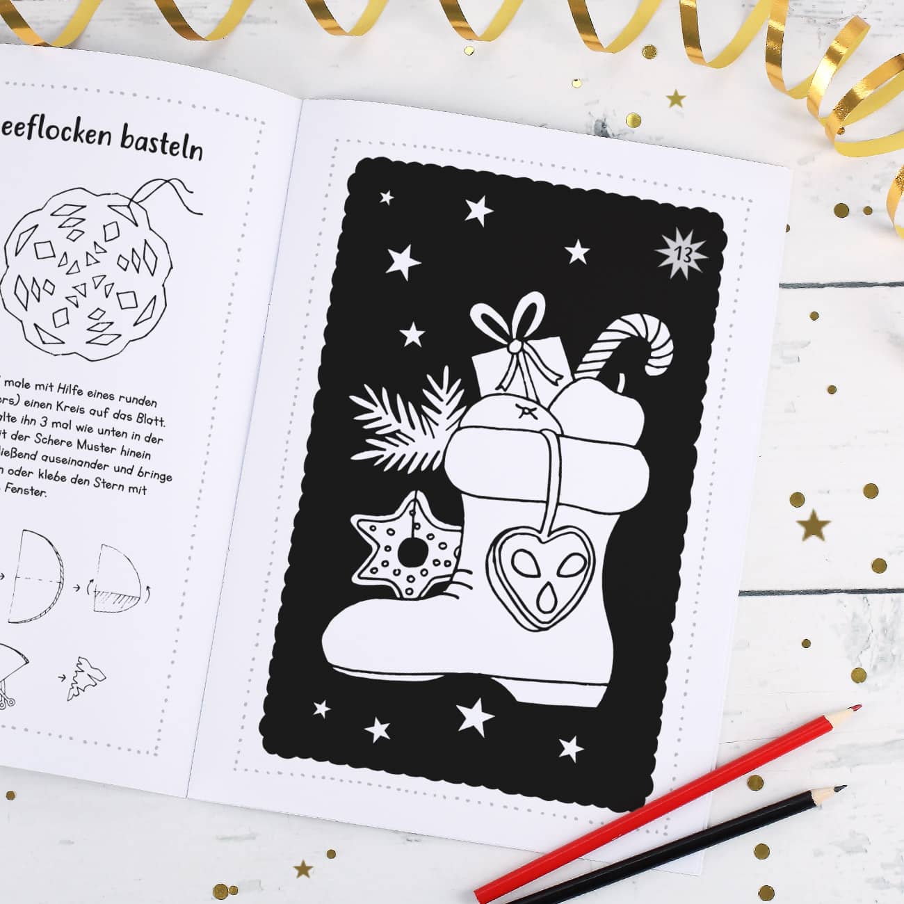 Weihnachts-Malbuch mit Name - für Kinder ab 4 Jahren