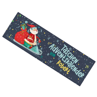 Raffinierter Adventskalender als Schokoladentafel mit Name personalisiert