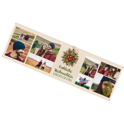 XL Schokolade zu Weihnachten mit 8 eigenen Fotos und personalisiertem Weihnachtsgruß