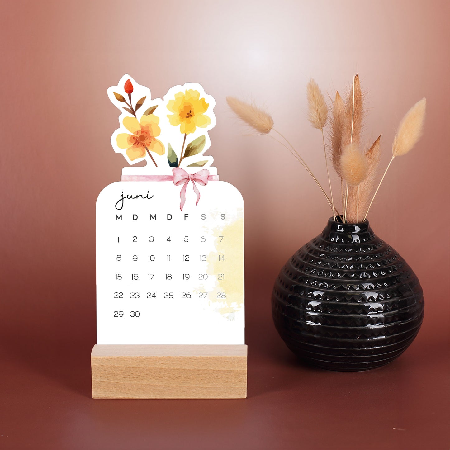 Schöner Tischkalender mit Blumen