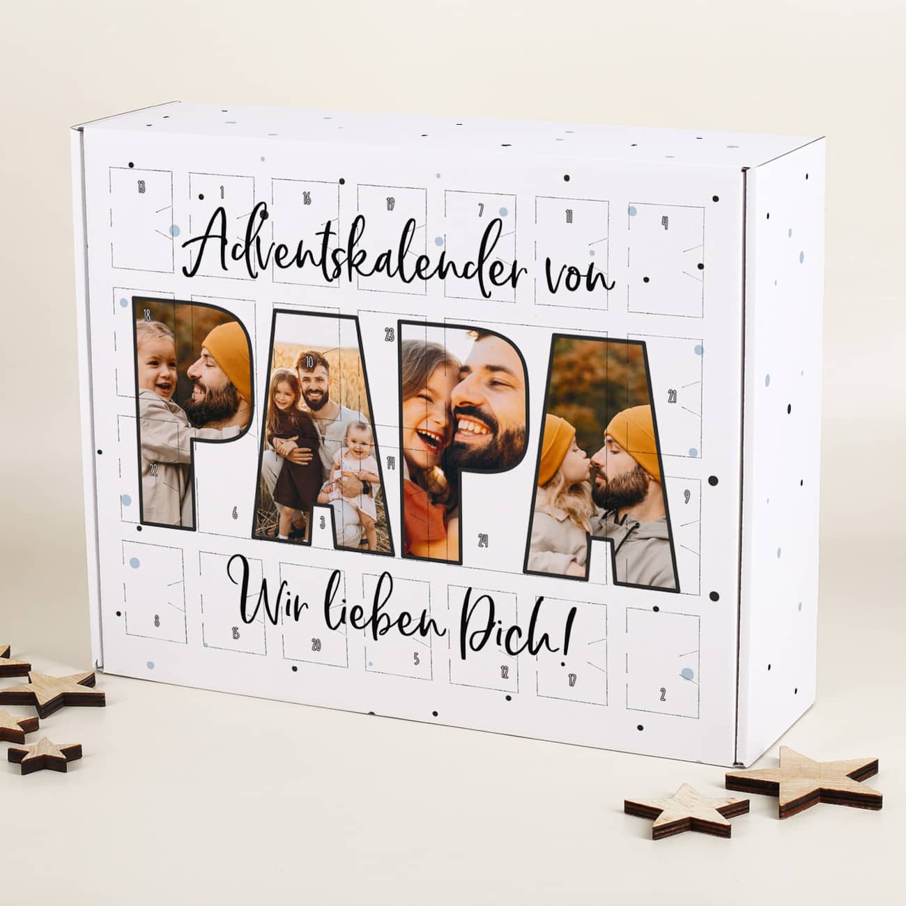 Zwei Zeilen Text & 4 Fotos nach Wunsch