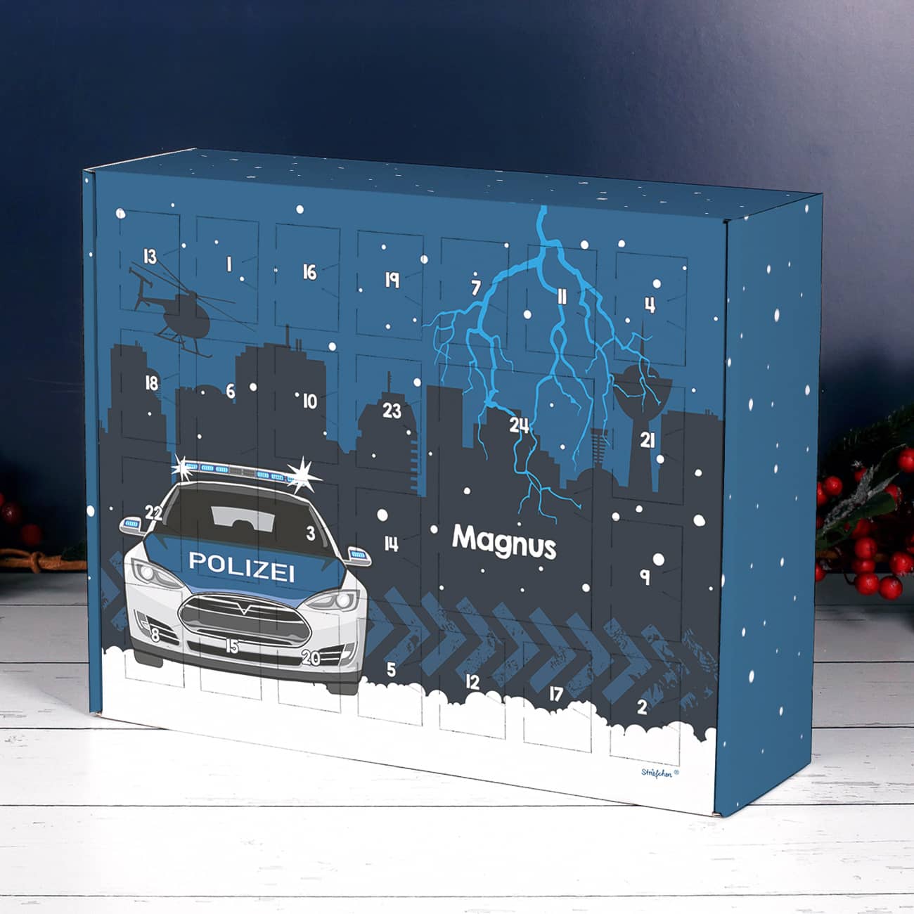 Polizei Adventskalender zum selbst Befüllen