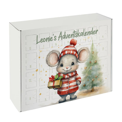 DIY Adventskalender mit niedlicher Maus und Ihrem Wunschtext