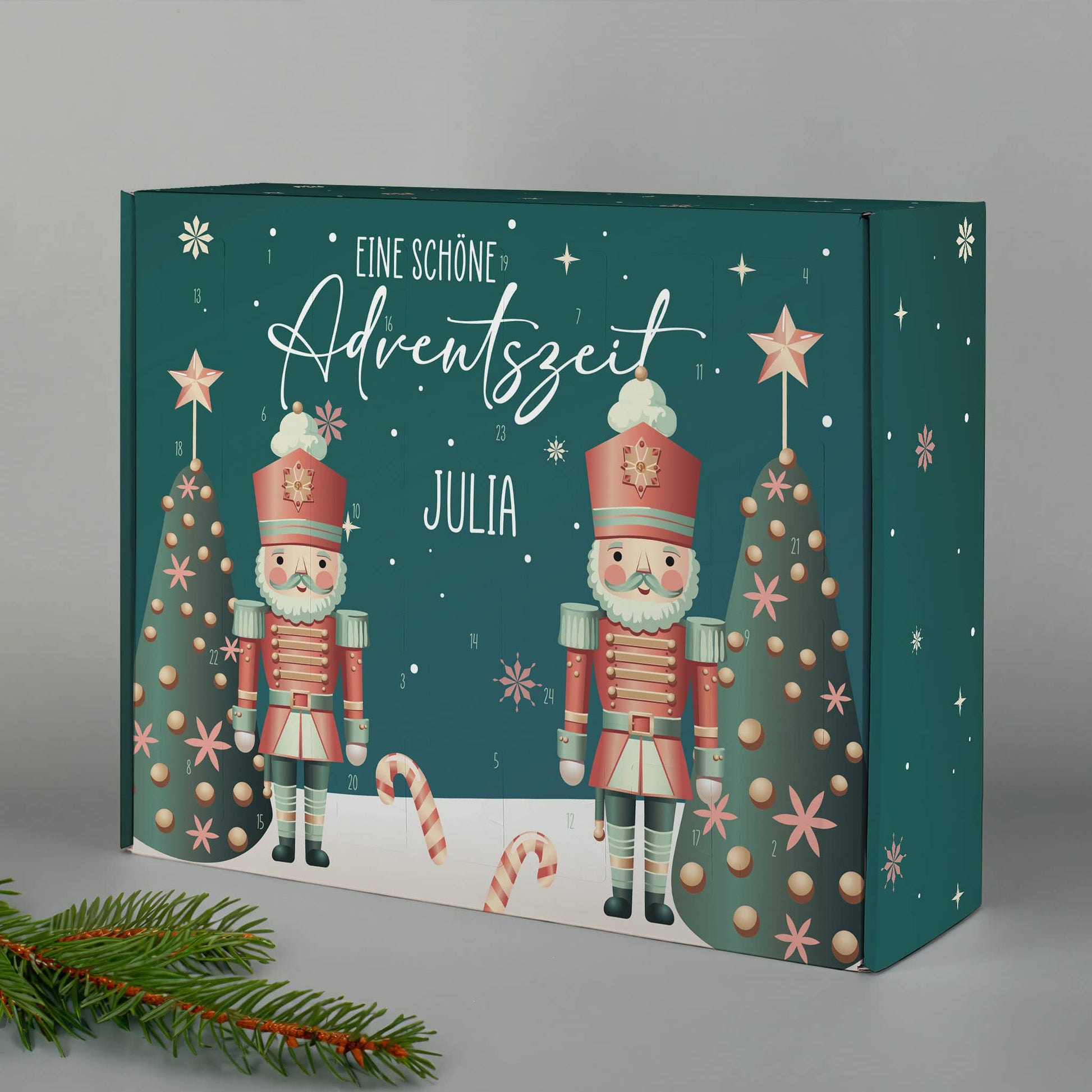 Nussknacker Adventskalender personalisiert mit Name zum selber Füllen