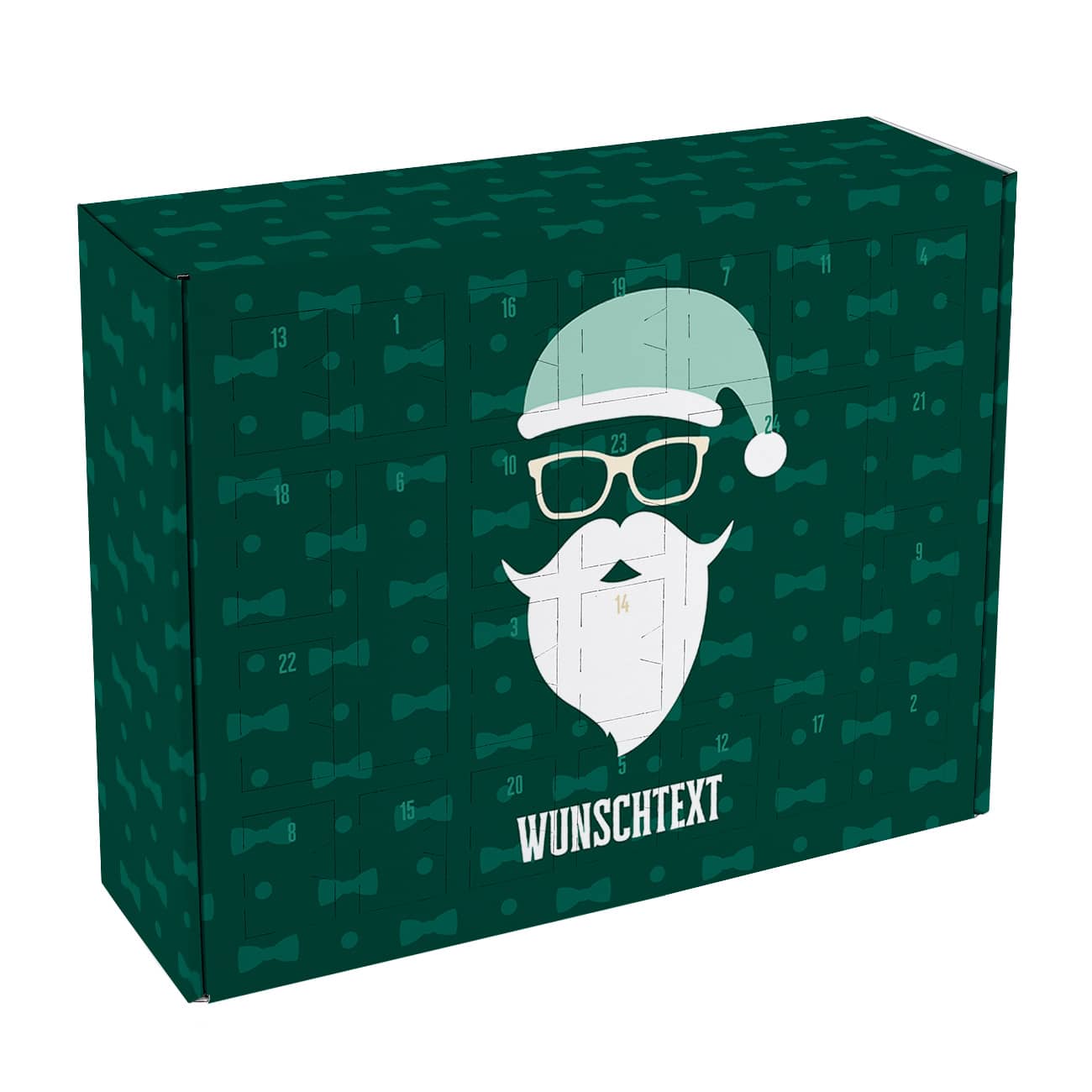 Adventskalender zum selbst Befüllen mit coolem Weihnachtsmann