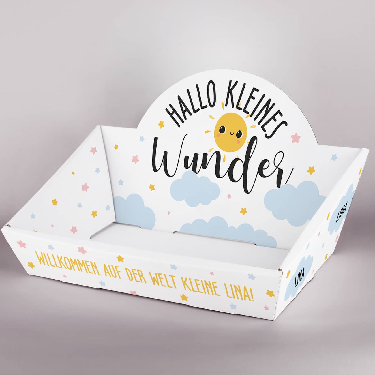 Geschenkkorb zur Geburt zum Befüllen