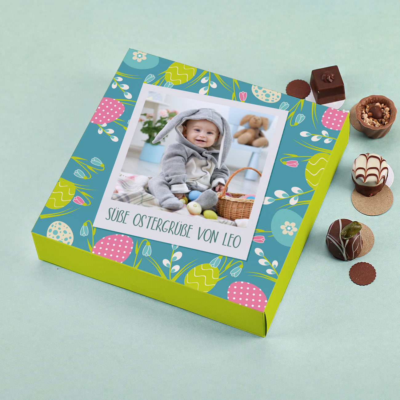Niedliche Pralinenschachtel mit Ihrem Wunschfoto und einem kurzen Text