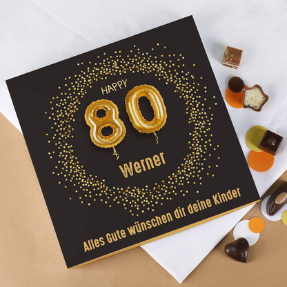 Alkoholfreie Lindt Pralinen zum 80. Geburtstag
