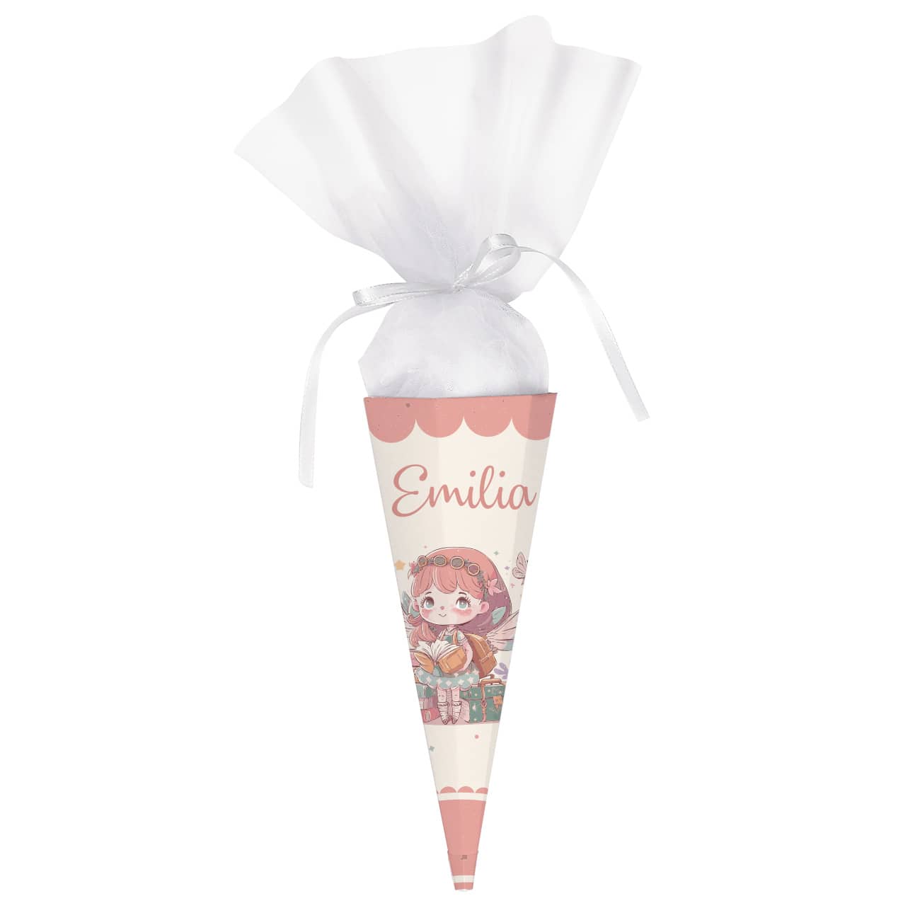 Zuckertüte mit niedlichem Feenmotiv und Personalisierung