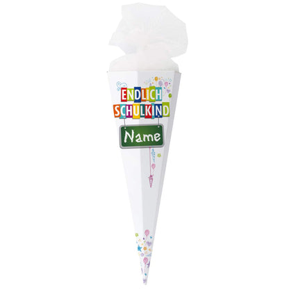 Endlich Schulkind Schultüte mit Name