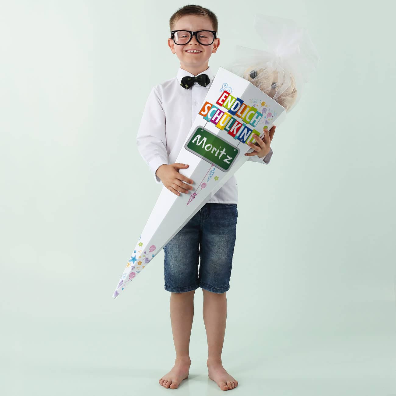 Endlich Schulkind Schultüte mit Name