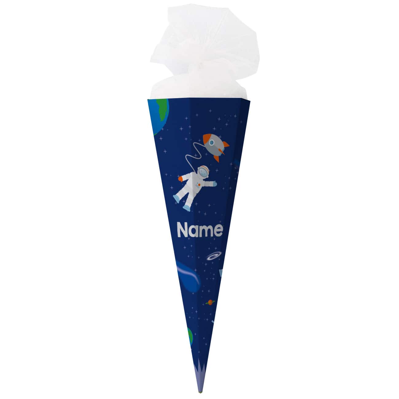 Schultüte mit Astronaut und Name