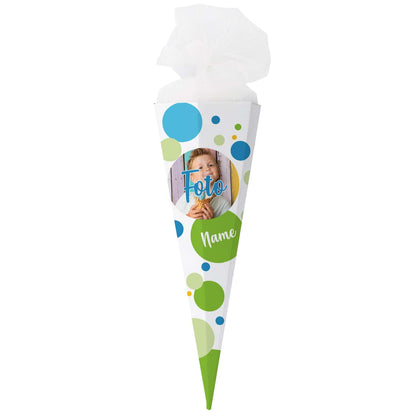 Schultüte für Jungen mit Foto und Name