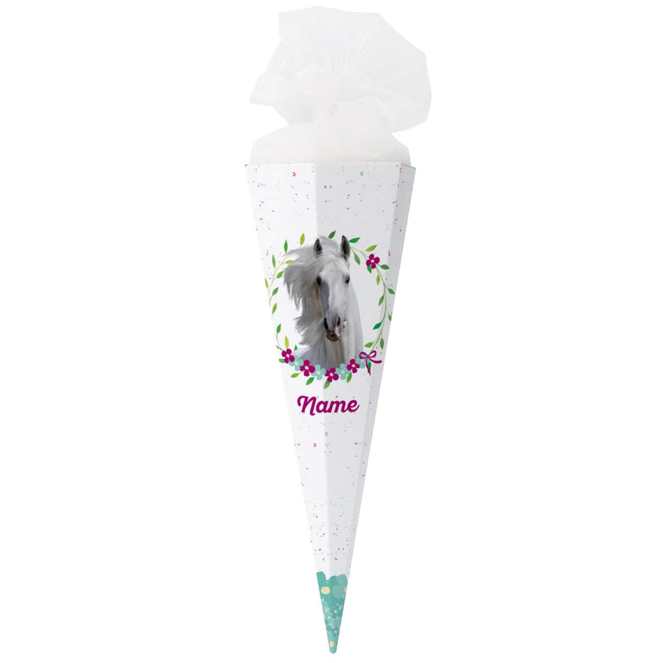 Pferde-Schultüte mit Name