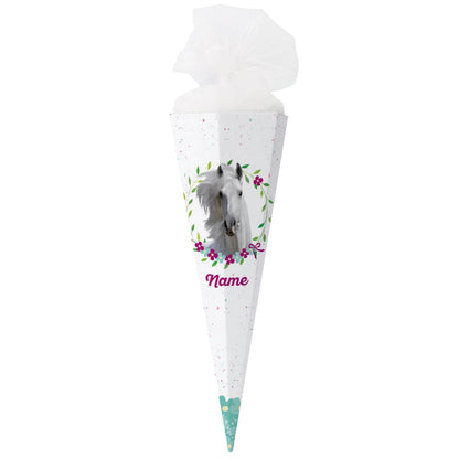 Pferde-Schultüte mit Name