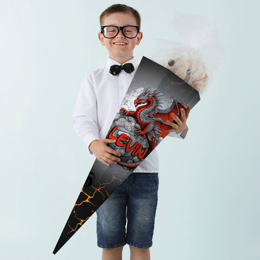 Drachen-Schultüte mit Name