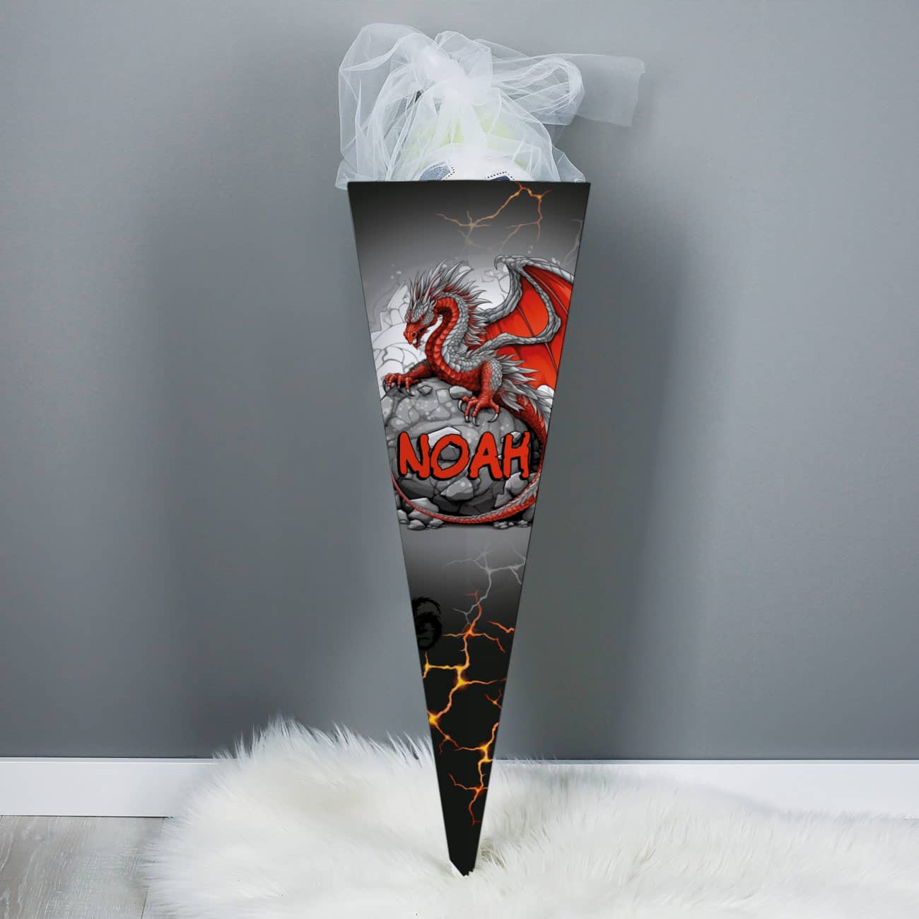Coole Drachen-Schultüte mit Name