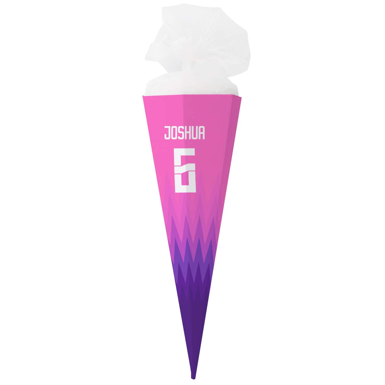 Schultüte für Fußballfans mit Name und Zahl