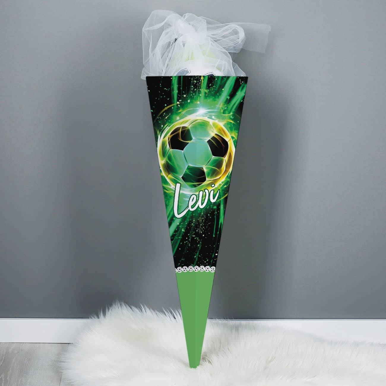 Fußball-Schultüte mit Name 