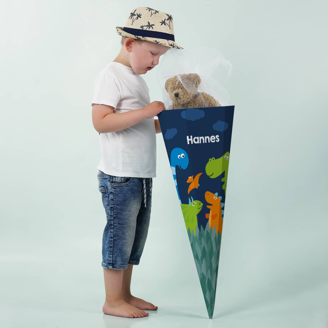 Dinosaurier - Schultüte mit Name