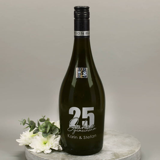 Seccoflasche von Scavi & Ray zur silbernen Hochzeit mit Namensgravur