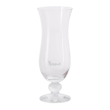 Geschwungenes großes Cocktailglas mit Name graviert