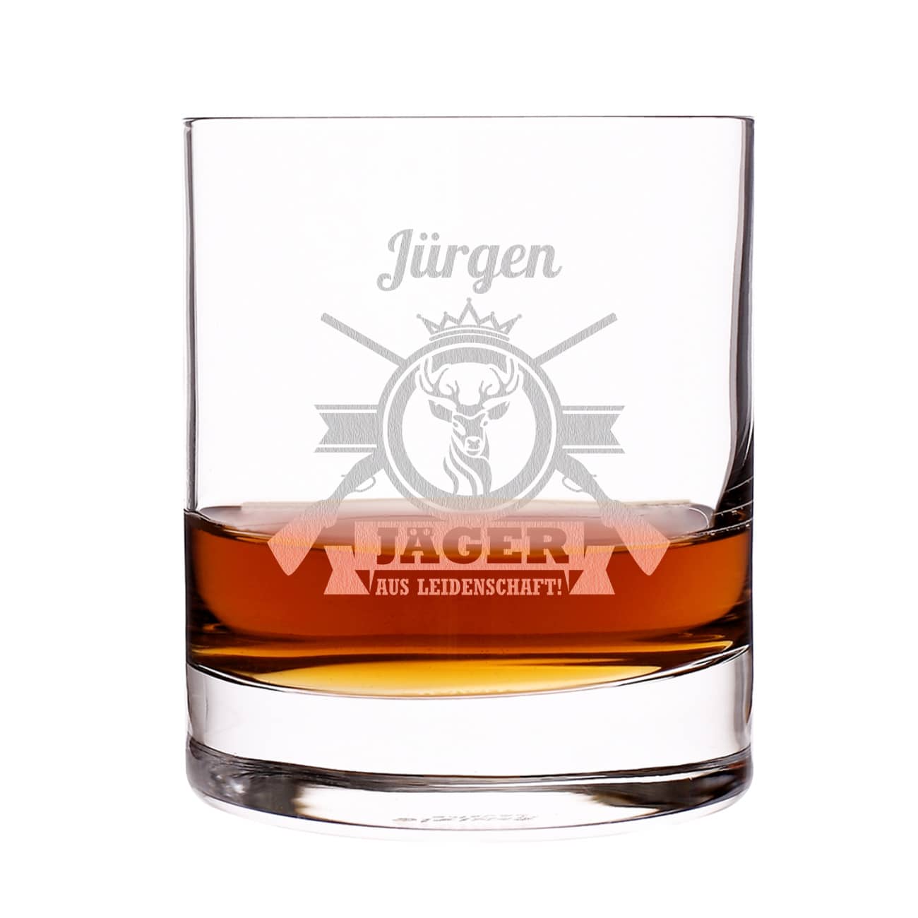 Jäger aus Leidenschaft - graviertes Whiskyglas
