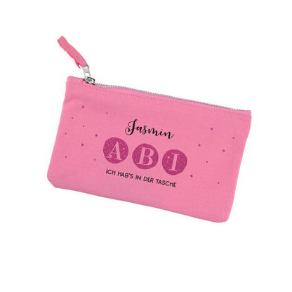 ABI Beautycase in Pink mit Name & Wunschtext - 2 Größen auswählbar