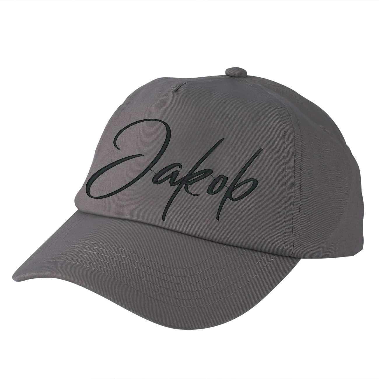 Basecap für Kinder mit Stick des Namens in schwarz