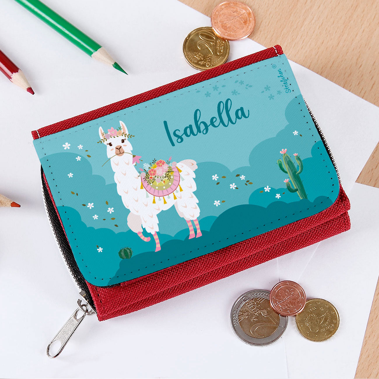 Geldbörse mit Lama Innenansicht