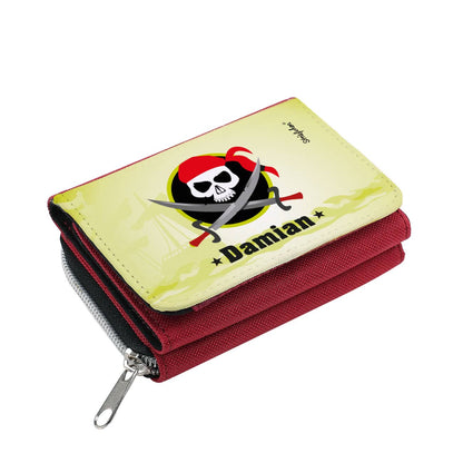 Portemonnaie mit Piratenmotiv und Wunschname