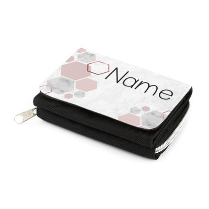 schwarze Geldbörse mit Marmor-Design