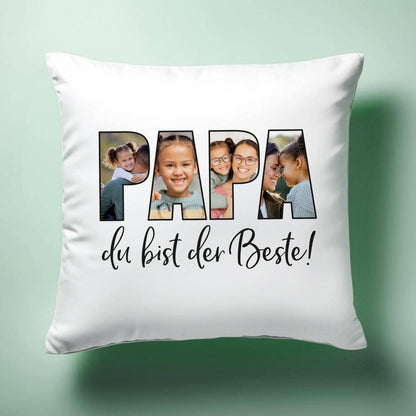Papa du bist der Beste! - Fotokissen zum Vatertag