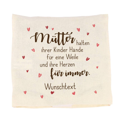 Wärmekissen aus Kirschkernen zum Muttertag mit Spruch und Wunschtext