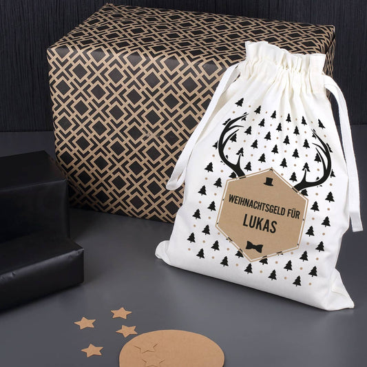 Kleiner Stoffsack mit Weihnachtsmotiv für Männer
