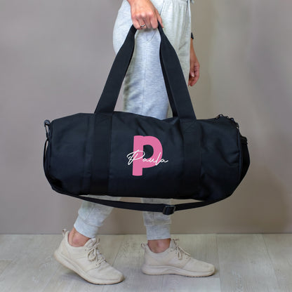 Sporttasche mit Name & Initiale personalisiert als Geschenk | Reisetasche für Freizeit & Sport