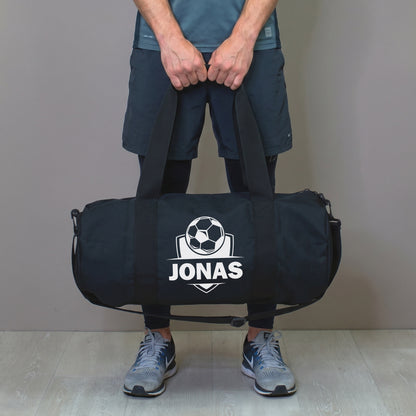 Sporttasche mit Fußball Motiv & Name personalisiert | Reisetasche für Jungen, Schule & Training