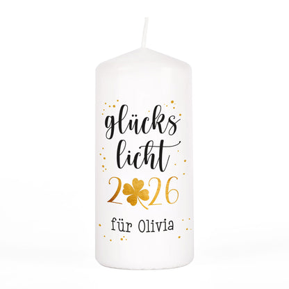 Glückslicht 2026 - Kerze Weihnachtsgeschenk